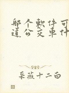 哪个软件可以知道公交车什么时候到