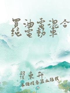买油电混合还是纯电动车