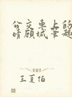 公交车上的诗请晴顾城笔趣阁
