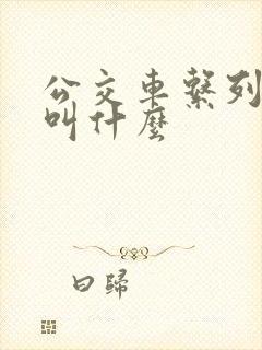 公交车系列小说叫什么