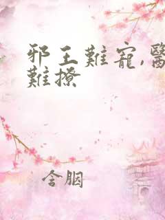 邪王难宠,医妃难撩