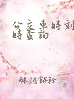 公交车时刻表实时查询