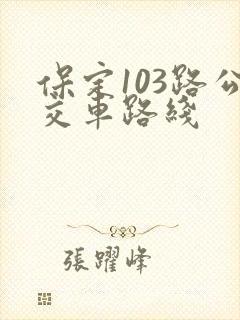 保定103路公交车路线