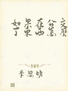 如果在公交车丢了东西怎么找回来