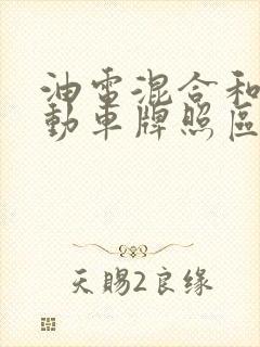油电混合和纯电动车牌照区别