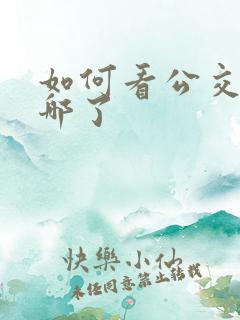如何看公交车到哪了