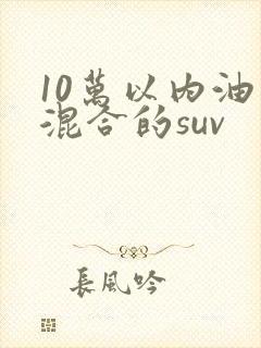 10万以内油电混合的suv