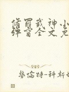修罗武神小说无弹窗全文免费阅读