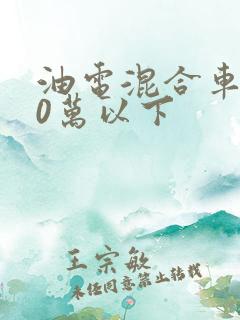 油电混合车型10万以下