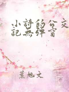 小诗的公交车日记无弹窗