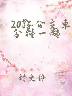 20路公交车几分钟一趟