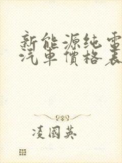 新能源纯电荣威汽车价格表