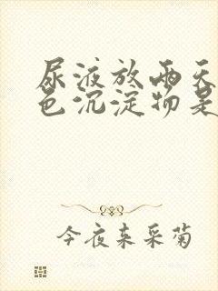 尿液放两天有白色沉淀物是什么原因