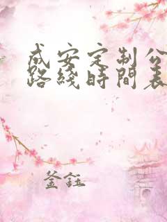 成安定制公交车路线时间表