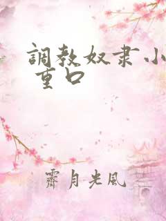 调教奴隶小说虐 重口