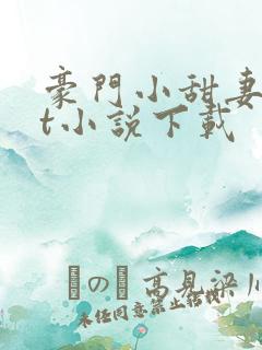豪门小甜妻txt小说下载