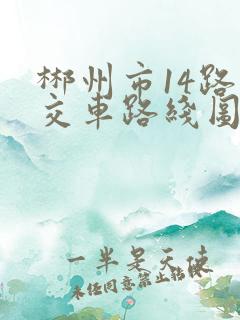 郴州市14路公交车路线图