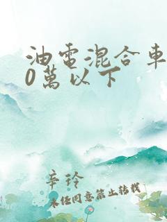 油电混合车型10万以下