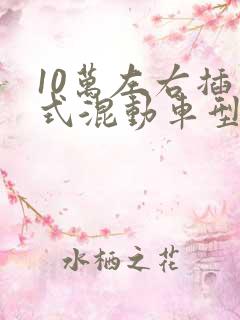 10万左右插电式混动车型推荐