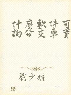 什么软件可以查询公交车实时位置