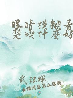 眼睛模糊看不清楚吃什么好