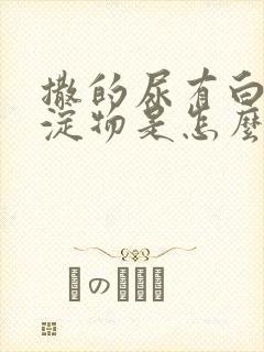 撒的尿有白色沉淀物是怎么回事