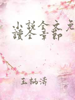 小说全文免费阅读全章节