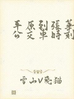 平原到张华镇的公交车时刻表