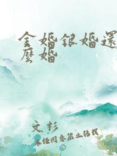 金婚银婚还有什么婚