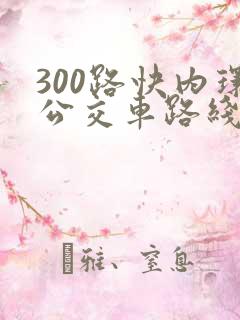 300路快内环公交车路线图