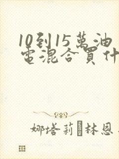 10到15万油电混合买什么车好