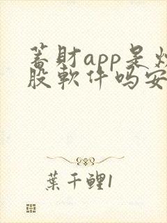 蓄财app是炒股软件吗安全吗