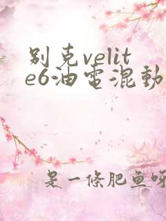 别克velite6油电混动