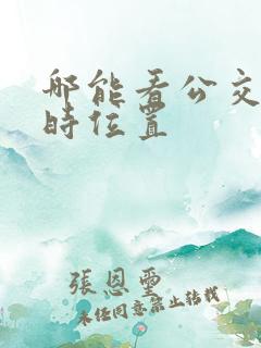 哪能看公交车实时位置