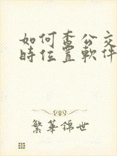 如何查公交车实时位置软件