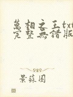 万相之王txt完整无错版