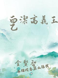 白洁高义王申王乙