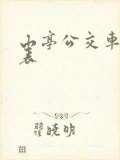 山亭公交车时间表