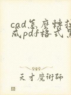cad怎么转换成pdf格式黑白色