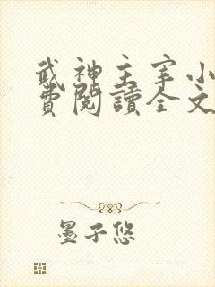 武神主宰小说免费阅读全文无弹窗