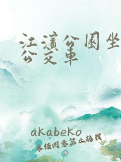江滨公园坐几路公交车