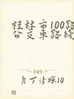 桂林市100路公交车路线图
