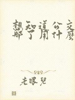 想知道公交车到哪了用什么软件