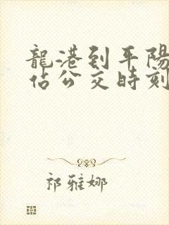 龙港到平阳动车站公交时刻表
