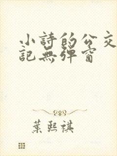 小诗的公交车日记无弹窗