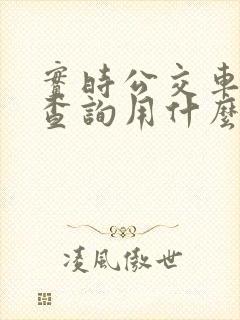 实时公交车到站查询用什么软件