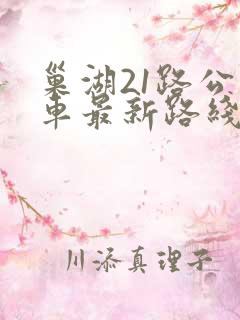 巢湖21路公交车最新路线和时间