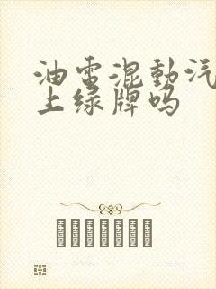 油电混动汽车能上绿牌吗