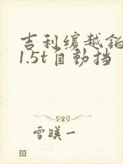 吉利缤越铂金版1.5t自动挡