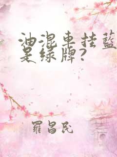 油混车挂蓝牌还是绿牌?